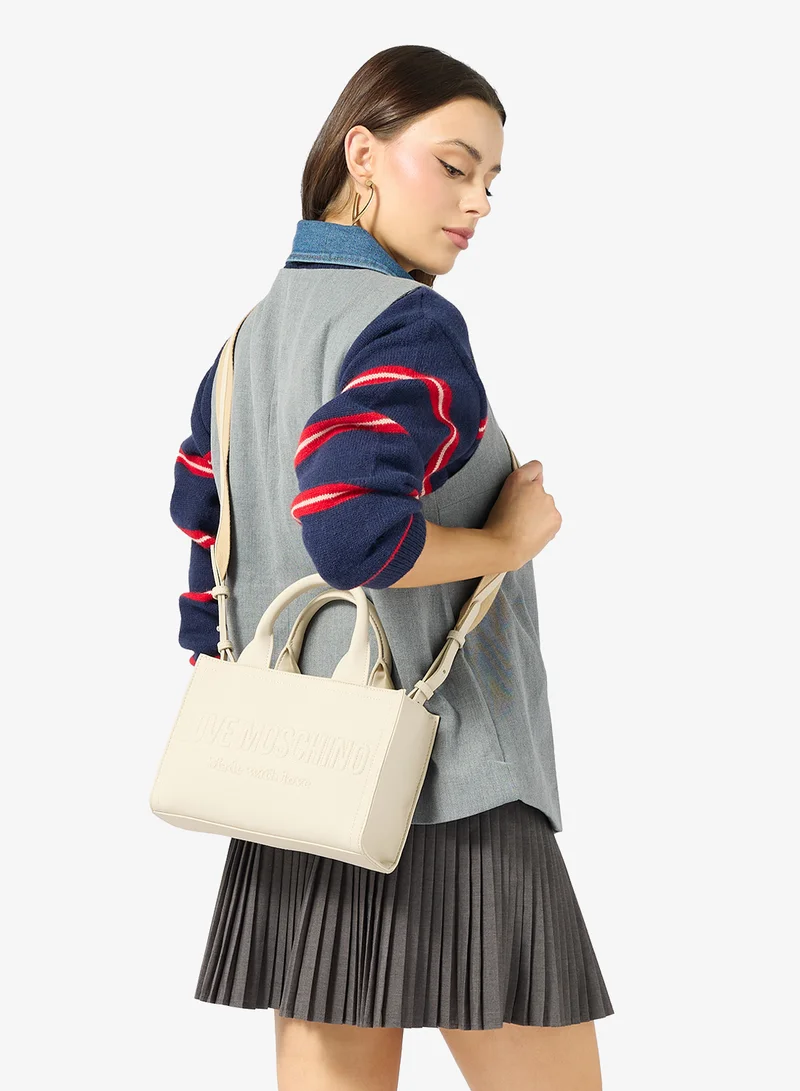 Love Moschino  Signature Love GRS PU Shopper Tote for Women | Best Price UAE